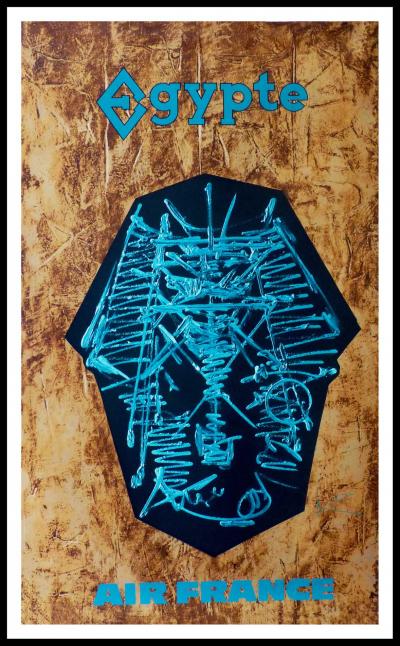 Georges MATHIEU - Air France EGYPTE, 1968 - Affiche originale 2