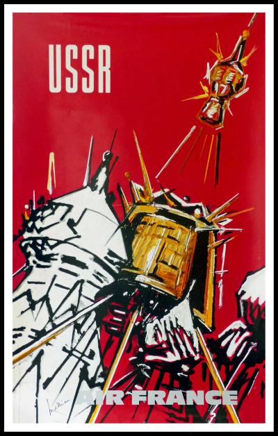 Georges MATHIEU - Air France USSR, 1968 - Affiche originale 2