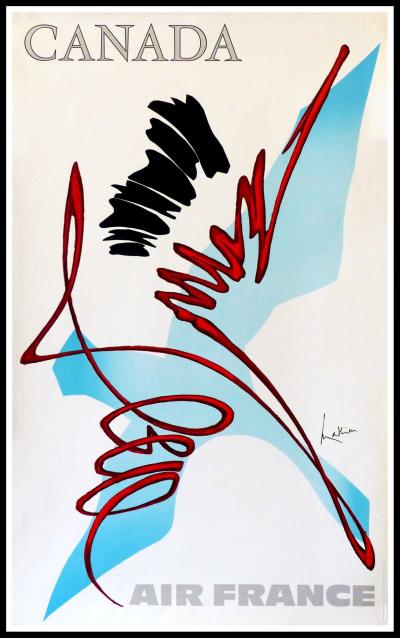 Georges MATHIEU - Air France CANADA, 1968 - Affiche originale 2