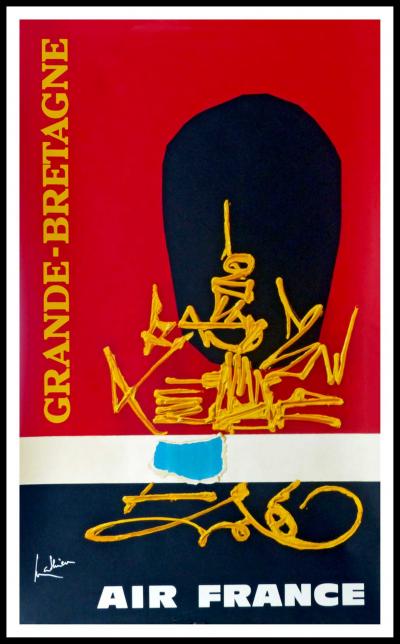 Georges MATHIEU - Air France GRANDE BRETAGNE, 1967 - Affiche originale 2