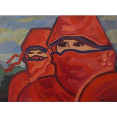 Carlo Massimo FRANCHI - Tuareg at Casablanca - oil on canvas 2