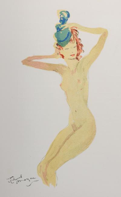 Jean-Gabriel DOMERGUE - La Parisienne : Elvire, 1956 - Original lithograph on vélin du 