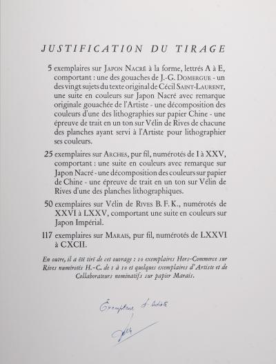 Jean-Gabriel DOMERGUE - La Parisienne : Elvire, 1956 - Original lithograph on vélin du 