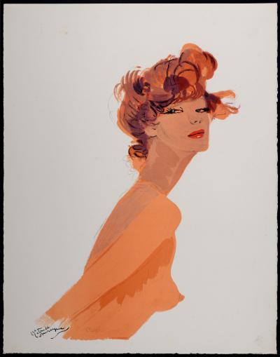 Jean-Gabriel DOMERGUE - La Parisienne : Ernestine, 1956 - Original lithograph on vélin du 