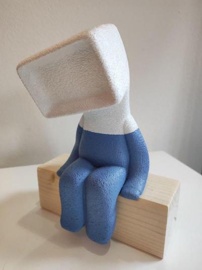 Fè (Federica Sutti) - Homo Monitor Reboot - hand painted 3d sculpture 2