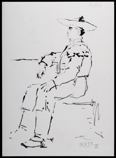 Pablo PICASSO (After) - Toros y Toreros VIII, 1961 - 2 Offset lithographs on Vélin paper, after 1959 Pablo Picasso’s drawings. 2