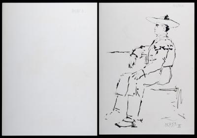 Pablo PICASSO (After) - Toros y Toreros VIII, 1961 - 2 Offset lithographs on Vélin paper, after 1959 Pablo Picasso’s drawings. 2