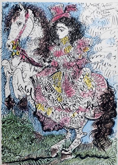 Pablo PICASSO (After) - Cavalière (Jacqueline), 1961 - Photolithograph on Vélin paper. 2
