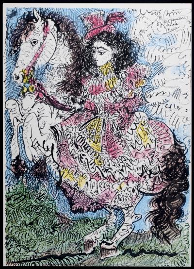 Pablo PICASSO (After) - Cavalière (Jacqueline), 1961 - Photolithograph on Vélin paper. 2