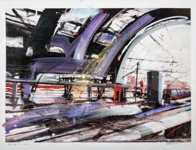 Alessandro RUSSO - Gare centrale - impression retouchée à la main 2