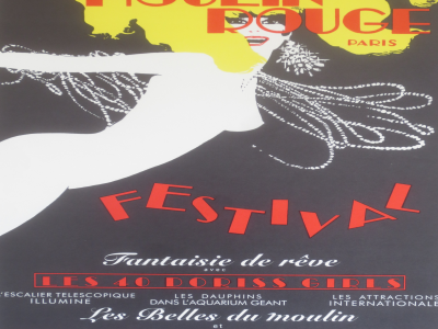 René GRUAU - Bal du Moulin Rouge Festival 1973-1975 - affiche lithographique 2