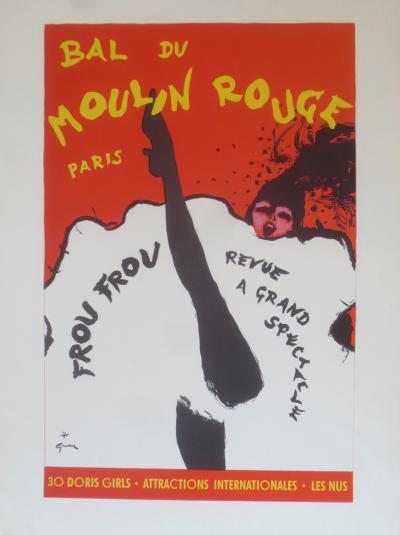 René GRUAU - Bal du Moulin Rouge Frou Frou 1963-1964 - affiche lithographique 2