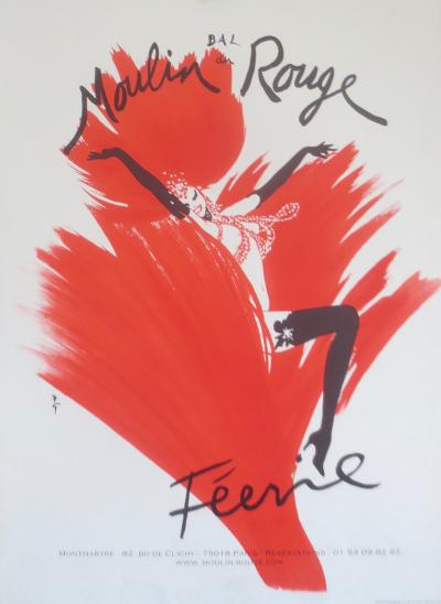 René GRUAU - Bal du Moulin Rouge Féerie 1996 - affiche lithographique 2