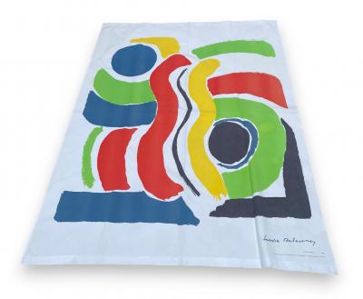Sonia DELAUNAY (1885-1979), d’après - Jeux d’enfants - Sérigraphie sur tissu 2