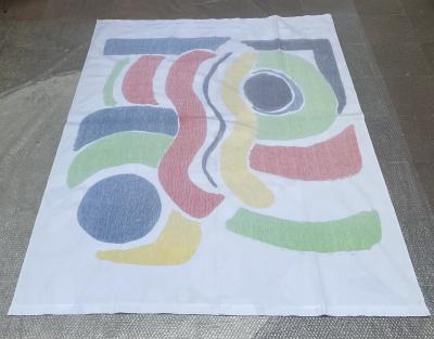 Sonia DELAUNAY (1885-1979), d’après - Jeux d’enfants - Sérigraphie sur tissu 2