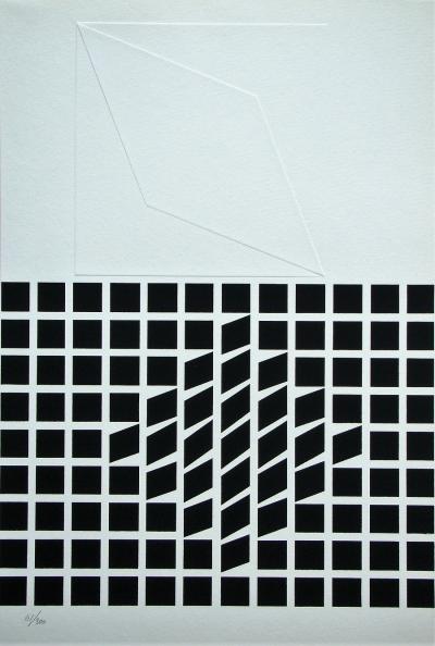 Victor VASARELY - Likka - 2, 1961 - Original screen print with relief embossing 2
