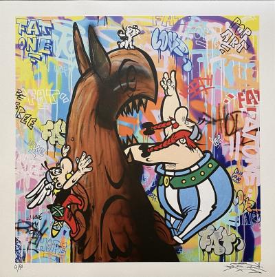 FAT - Asterix & Obelix, 2023 - lithographie offset originale signée 2