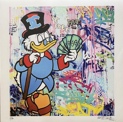 FAT - Scrooge Dollars, 2023 - lithographie offset originale signée 2