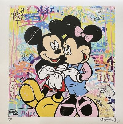FAT - Mickey & Minnie, 2023 - lithographie offset originale signée 2