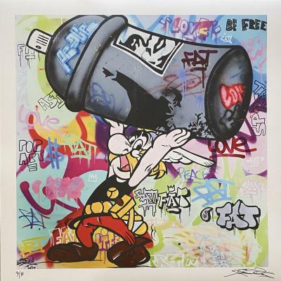 FAT - Asterix Spray, 2023 - original signed offset lithograph 2
