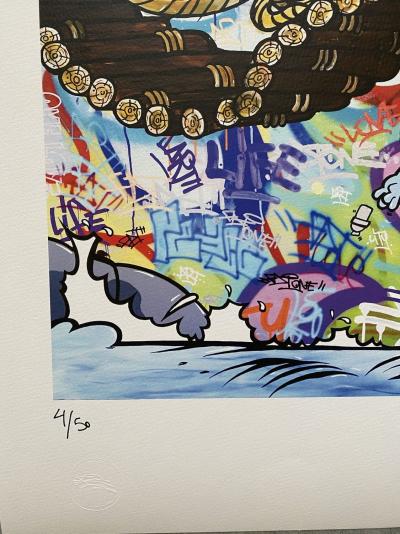 FAT - Smurfs, 2023 - lithographie offset originale signée 2
