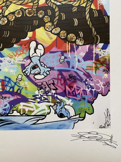 FAT - Smurfs, 2023 - lithographie offset originale signée 2
