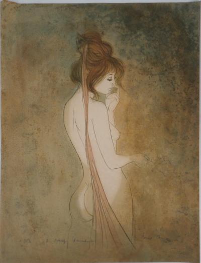 Bernard CHAROY : Dominique au ruban - Lithographie originale signée et dédicacée 2