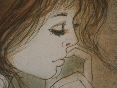 Bernard CHAROY : Dominique au ruban - Lithographie originale signée et dédicacée 2