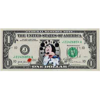 Cudro 2 Dollars Jeff Gillette Omicron Mickey C0vid Edit Limited et 1 Banksy 2