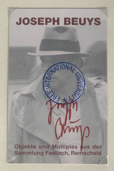 Joseph Beuys - Carte postale avec cachet et signature d’origine 2