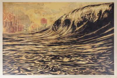 Shepard FAIREY (OBEY) : Dark Wave - Sérigraphie originale signée
