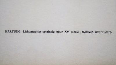 Hans HARTUNG - L 127, 1964 - Lithographie originale 2