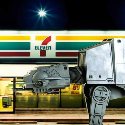 Mr Strange - 7 Eleven Supermarket is Closed - Giclée sur papier Hanhemühle 2