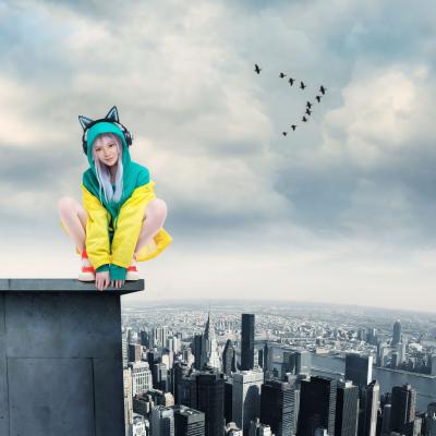 Mr Strange - Pop on the Roof, 2023 - Giclée sur papier Hanhemühle 2