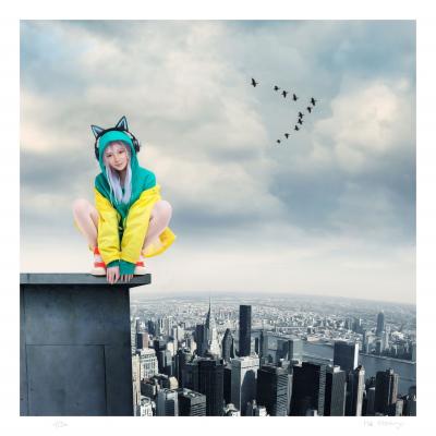 Mr Strange - Pop on the Roof, 2023 - Giclée sur papier Hanhemühle 2