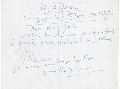 Pablo Picasso – Lettre autographe signée 2
