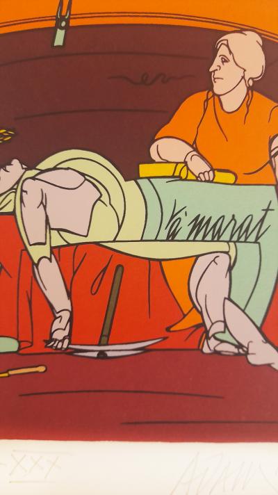 Valerio Adami - Marat, 2010 - Lithographie signée et numérotée 2