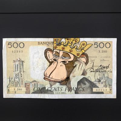 Cisco - Monkey’s King, 2024 - Acrylique sur billet 2
