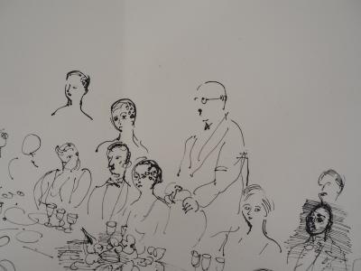 Raoul DUFY - Le diner élégant : l’heure des toasts, 1953, Gravure originale 2