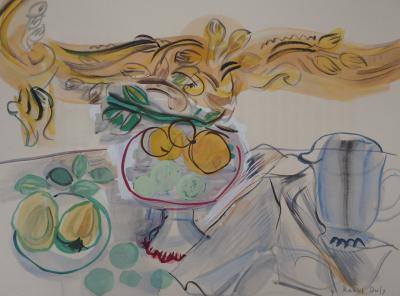 Raoul DUFY : Coupe de fruits sur la table, 1953 - Lithographie Originale Signée 2