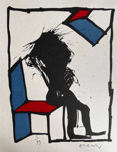 Pierre ALECHINSKY - Sans titre -  Lithographie originale, signée au crayon 2