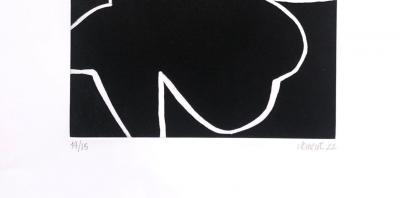 Alain Clément -  Abstraction en noir et blanc 2, 2022 - Gravure originale 2