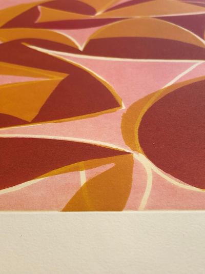 Alain Clément - Abstraction rose, 2022 - Original aquatint, signed and numbered 2