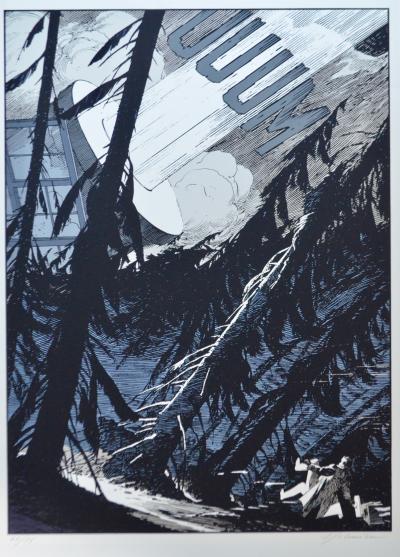 François Schuiten - les cités obscures - Triptique sérigraphies signée au crayon - 1996 2