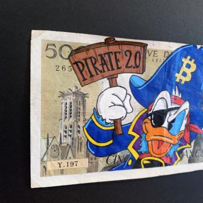 Cisco - Pirate 2.0, 2024 - Acrylique sur billet 2
