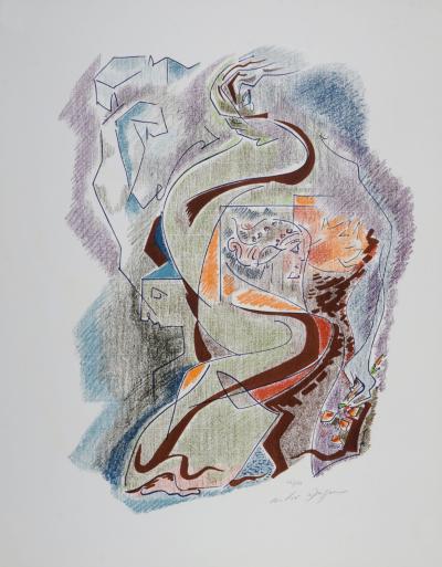 André MASSON - Sonnets de Louise Labé #1, 1972, Original lithograph (Hand-signed) 2