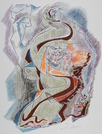 André MASSON - Sonnets de Louise Labé #1, 1972, Original lithograph (Hand-signed) 2