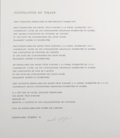 André MASSON - Sonnets de Louise Labé #1, 1972, Original lithograph (Hand-signed) 2
