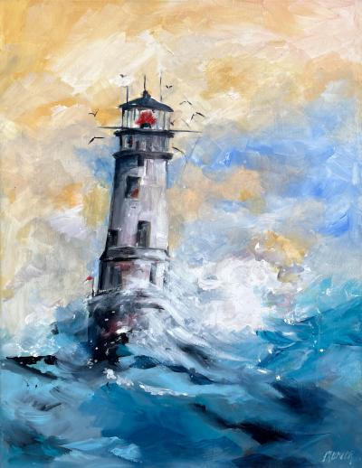 Liliane PAUMIER - Menace tempetueuse, 2023 - Huile sur toile signéee 2