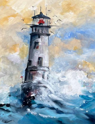 Liliane PAUMIER - Menace tempetueuse, 2023 - Huile sur toile signéee 2